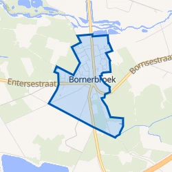 Kaart van Bornerbroek Kern