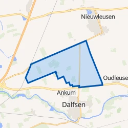 Kaart van Verspreide huizen Dalfserveld