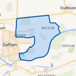 Kaart van Verspreide huizen Welsum-Gerner