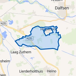 Kaart van Verspreide huizen Lenthe