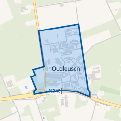 Kaart van Oudleusen kern