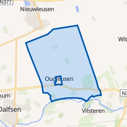 Kaart van Verspreide huizen Oudleusenerveld