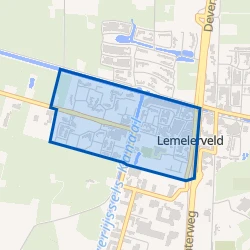 Kaart van Lemelerveld kern west