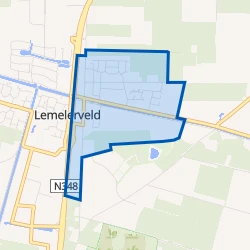 Kaart van Lemelerveld kern oost