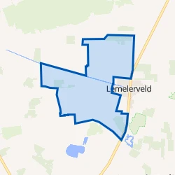 Kaart van Verspreide huizen Lemelerveld west