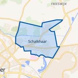 Kaart van Dorp Schalkhaar