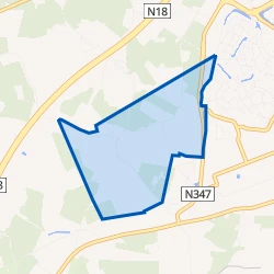 Kaart van Verspreide huizen Langelo ten noorden van de spoorlijn