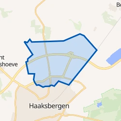 Kaart van Verspreide huizen Veldmaat ten noorden van de spoorlijn