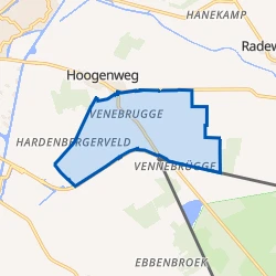 Kaart van Venebrugge