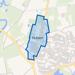 Kaart van Hulsen dorp