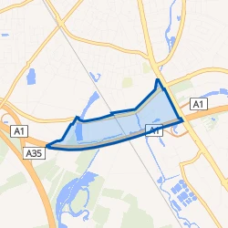Kaartje van Bedrijventerrein Westermaat-Noordwest