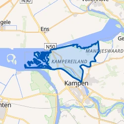 Kaart van Kampereiland