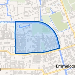 Kaart van Emmeloord-Espelervaart-Rivierenbuurt