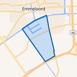 Kaart van Emmeloord-Bedrijventerrein Nagelerweg