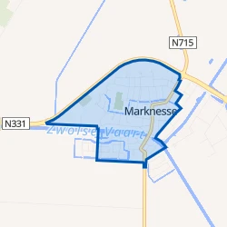 Kaart van Marknesse-woonkern