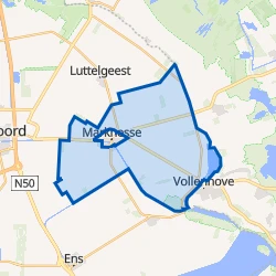 Kaart van Marknesse-landelijk gebied