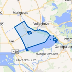 Kaart van Kraggenburg-landelijk gebied