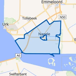 Kaart van Nagele-landelijk gebied