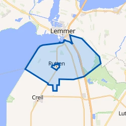 Kaart van Rutten-landelijk gebied