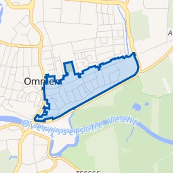 Kaart van Kern Ommen - Zeeheldenbuurt - Lodderholt