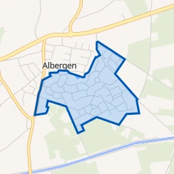Kaart van Albergen zuid