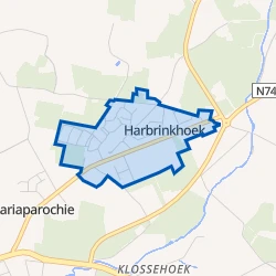 Kaart van Harbrinkhoek kern