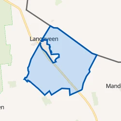 Kaart van Verspreide huizen Langeveen