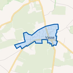 Kaart van Vasse kern