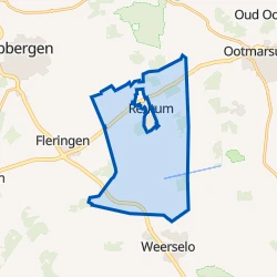 Kaart van Verspreide huizen Reutum