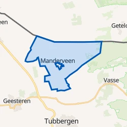 Kaart van Verspreide huizen Manderveen