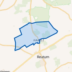 Kaart van Verspreide huizen Haarle