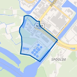 Kaartje van Bedrijventerrein Voorst-D