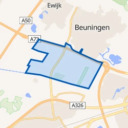 Kaart van Beuningen-Buitengebied Zuid