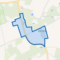 Kaart van Oeken kern