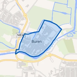 Kaart van Buren-Oude Kern