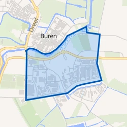 Kaart van Buren Tielseweg