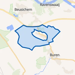 Kaart van Verspreide huizen Asch