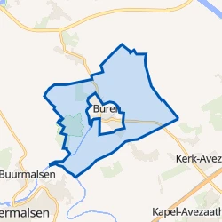 Kaart van Verspreide huizen Buren