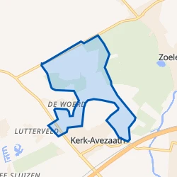 Kaart van Verspreide huizen Kerk Avezaath