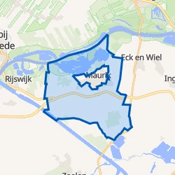 Kaart van Verspreide huizen Maurik