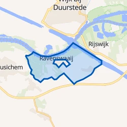 Kaart van Verspreide huizen Ravenswaaij
