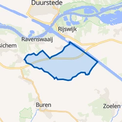 Kaart van Verspreide huizen poldergebied