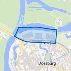 Kaartje van Bedrijventerrein Verhuellweg