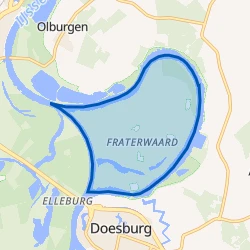 Kaartje van Verspreide huizen Fraterswaard-Noordoost