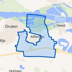 Kaart van Verspreide huizen Afferden