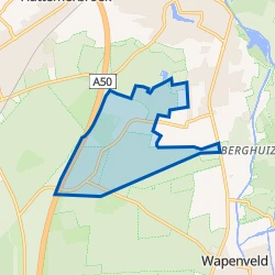 Kaart van Verspreide huizen bosgebied
