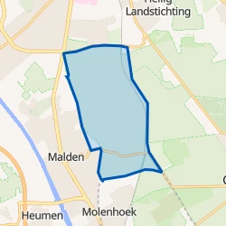 Kaartje van Verspreide huizen bosgebied ten oosten kanaal