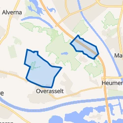 Kaart van Verspreide huizen Overasseltse Broek