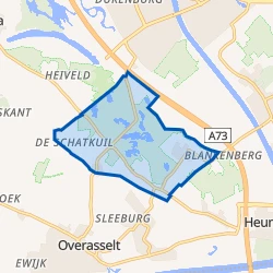 Kaart van Verspreide huizen Valenberg en Heide