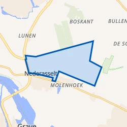Kaartje van Verspreide huizen Nederasseltse Broek